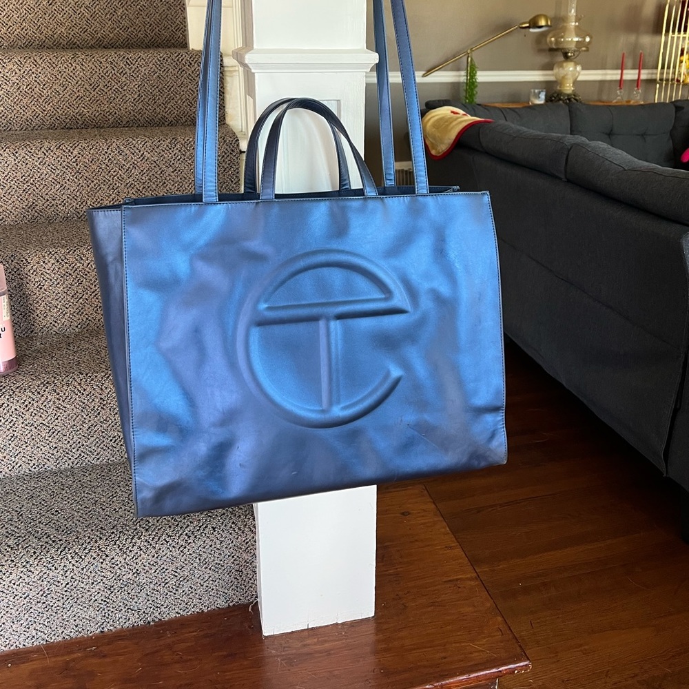 Large Cobalt Telfar Shopping bag